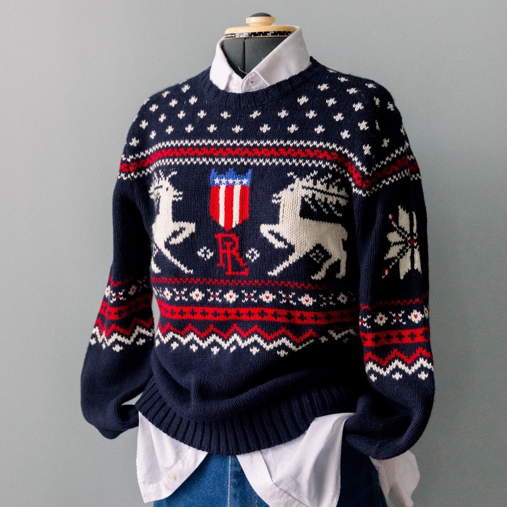 POLO Ralph Lauren Men's Deer Jacquard Sweater